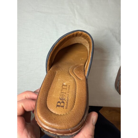 Børn Womens Wool Slip-On Mules With Geometric Pattern & Leather Sole - Picture 13 of 13